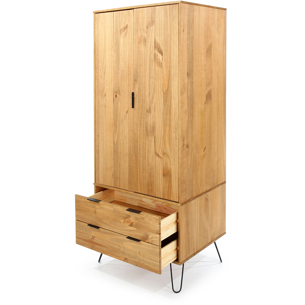 Augusta Pine 2 Door 2 Drawer Wardrobe Image 4