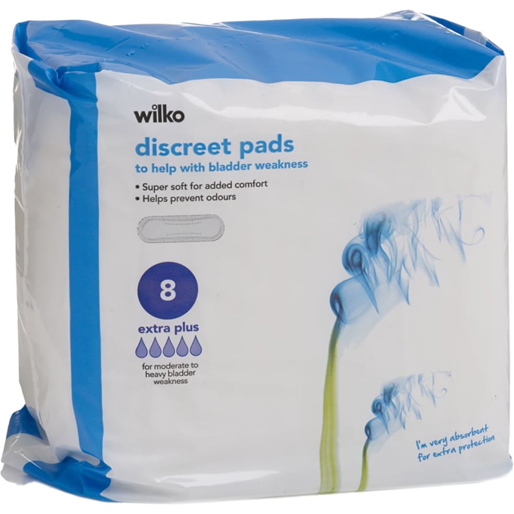 Wilko Discreet Extra Plus Pads 8 Pack Image