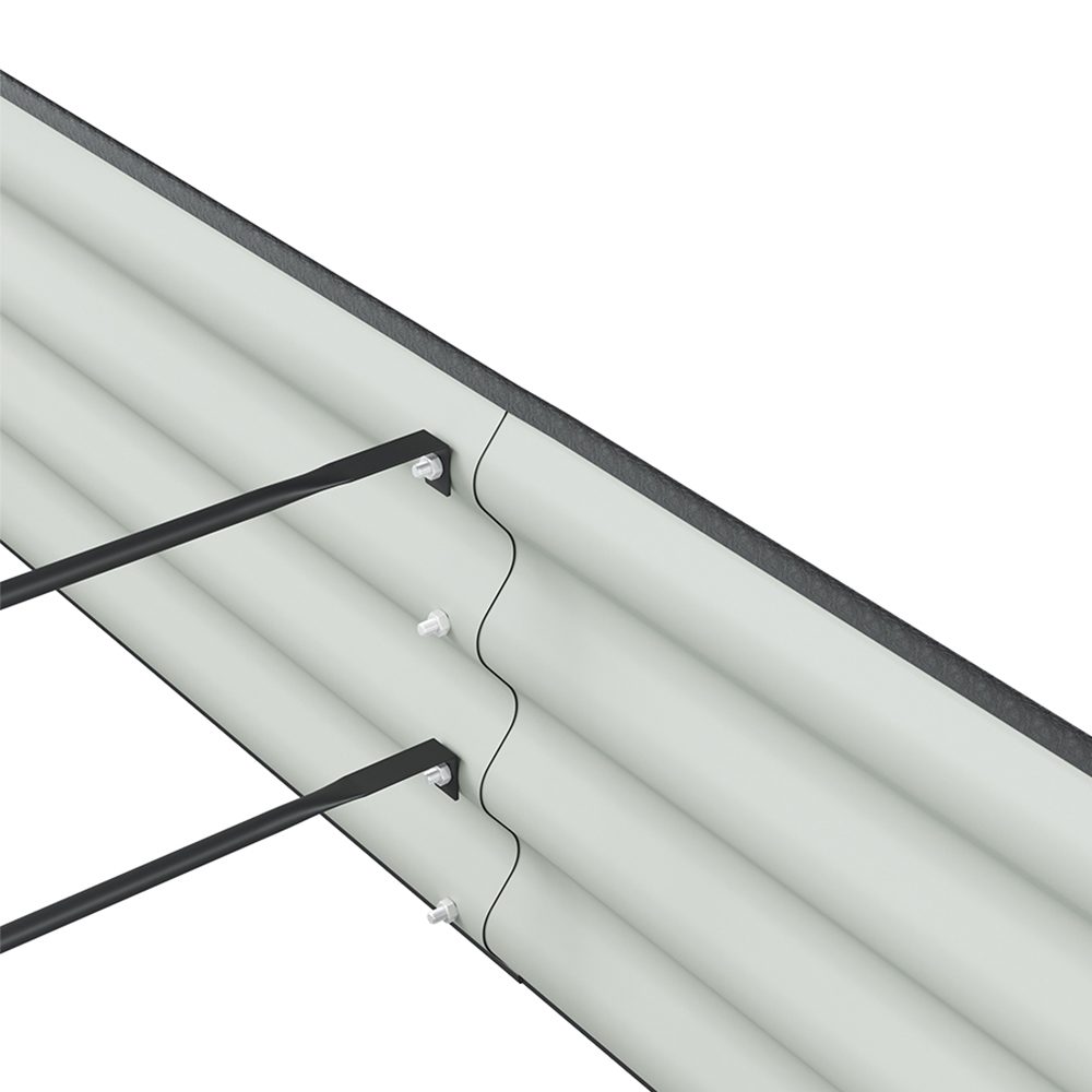 Living and Home Black Rectangular Galvanised Steel Raised Garden Bed 180 x 60cm Image 6