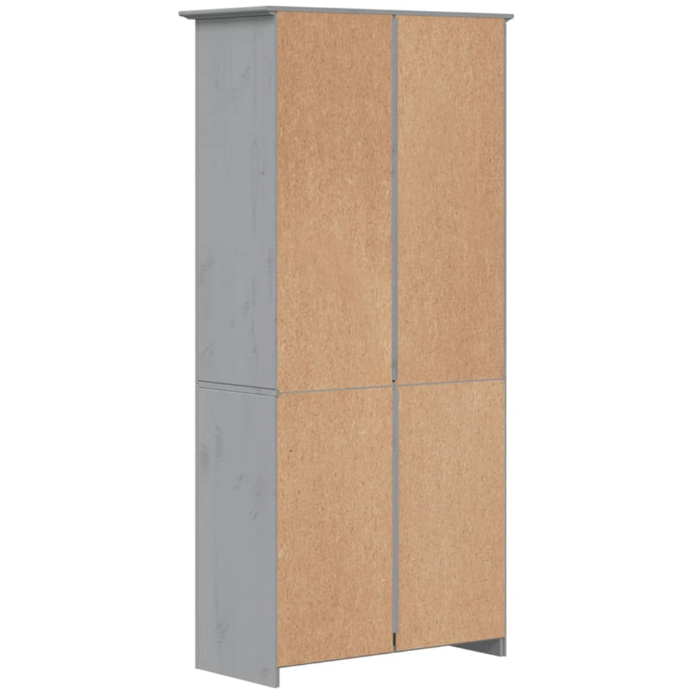 vidaXL Bodo 5 Shelf Grey Solid Pine Wood Bookcase Image 5