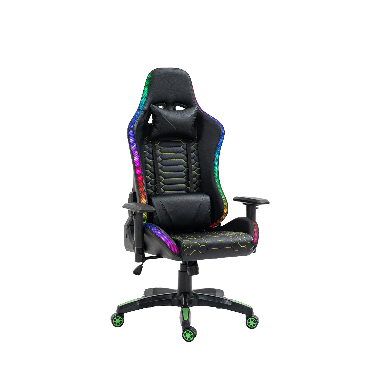 Triton LED Gaming Chair - Black Image 11