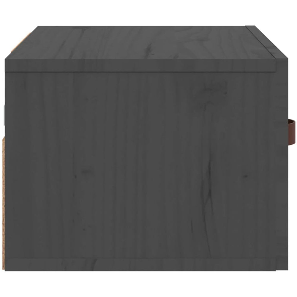vidaXL Single Drawer Grey Wall Mounted Bedside Table Image 5