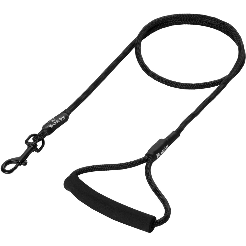 Bunty Medium Black Rope Lead Image 1