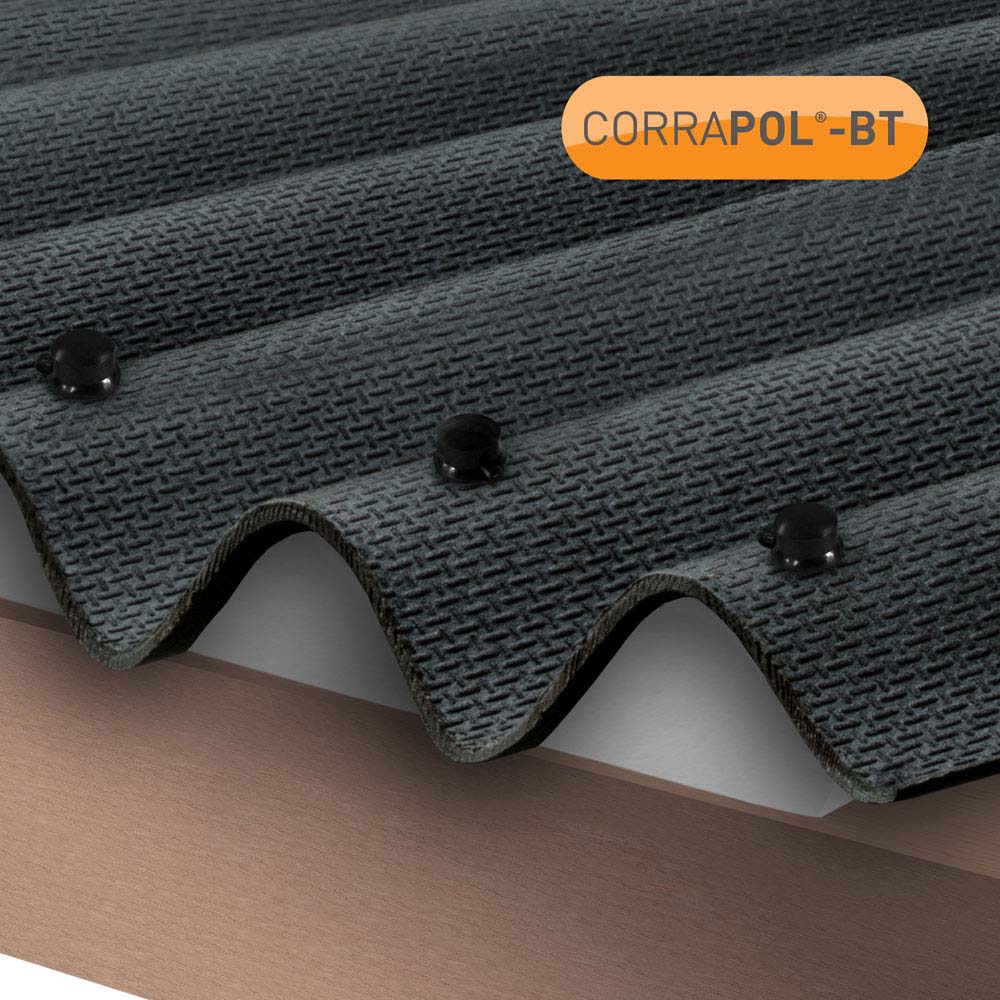 Corrapol-BT Black Corrugated Roof Sheet 930 x 1000mm Image 2