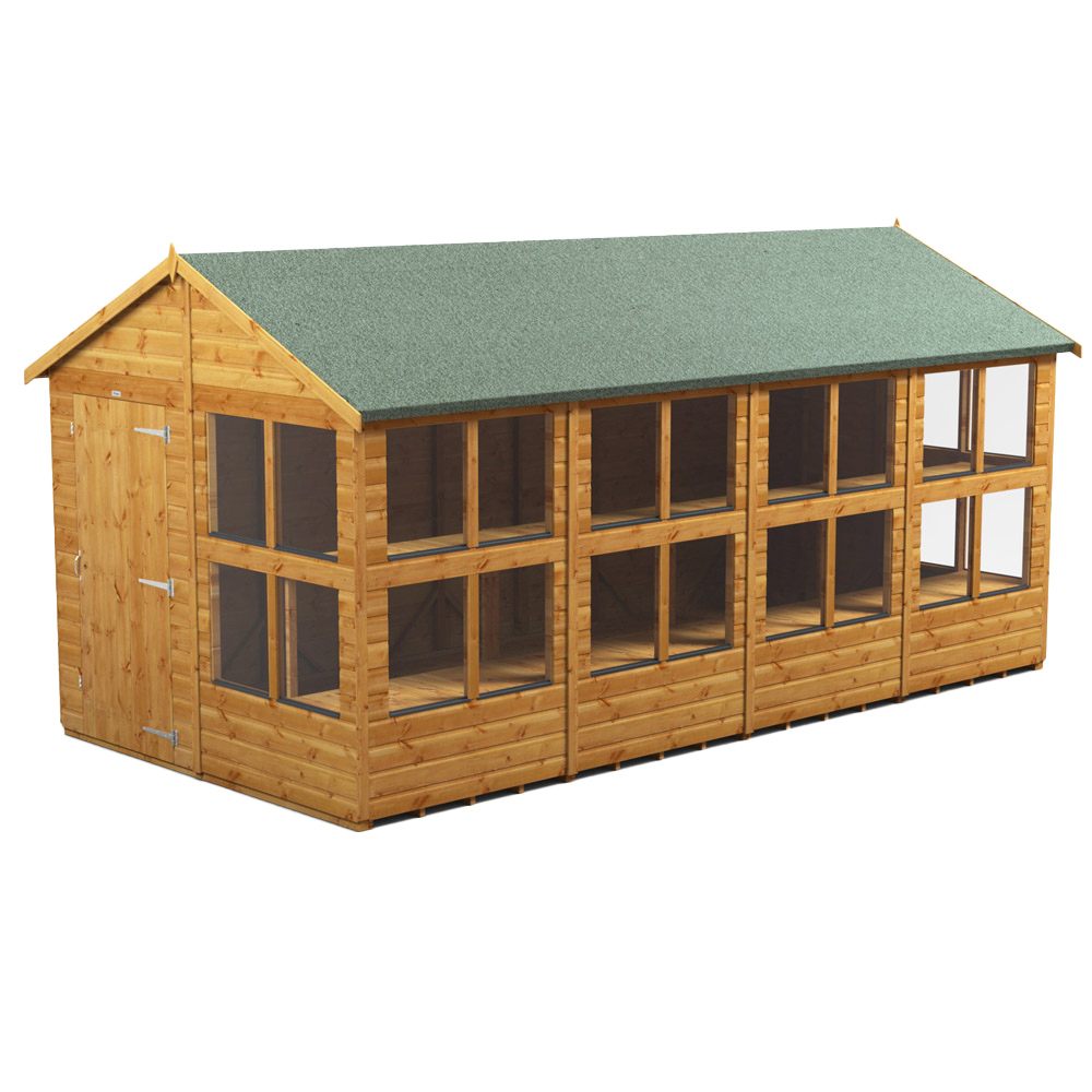 Power 16 x 8ft Apex Potting Shed Image 1