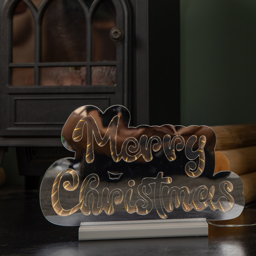 Samuel Alexander Light Up Merry Christmas Infinity Decoration 32cm Image 6
