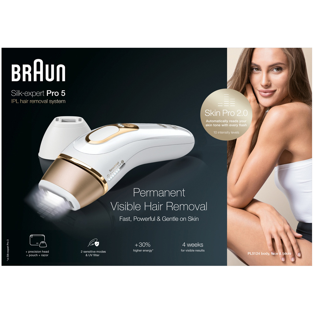 Braun PL5124 Silk-Expert Pro 5 IPL Hair Removal Device Gold Image 4