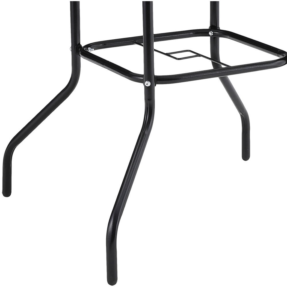 Living and Home Wicker 4 Seater Black Marble Square Dining Set Image 4