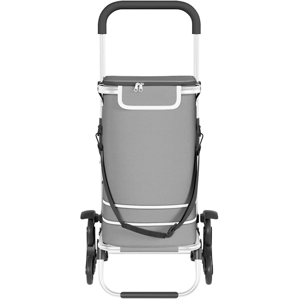 vidaXL 47 x 39 x 100.5cm Grey Foldable Shopping Trolley Image 6