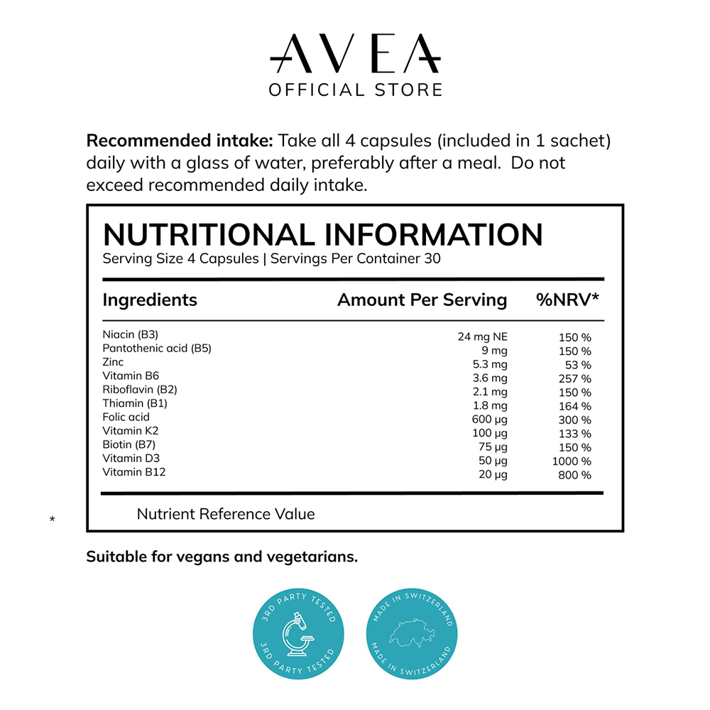 Avea Essentials Multivitamin Sachets 30 Pack with 4 Capsules Image 6