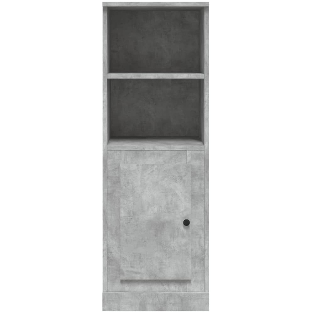 vidaXL Single Door 2 Shelf Concrete Grey Highboard Image 6
