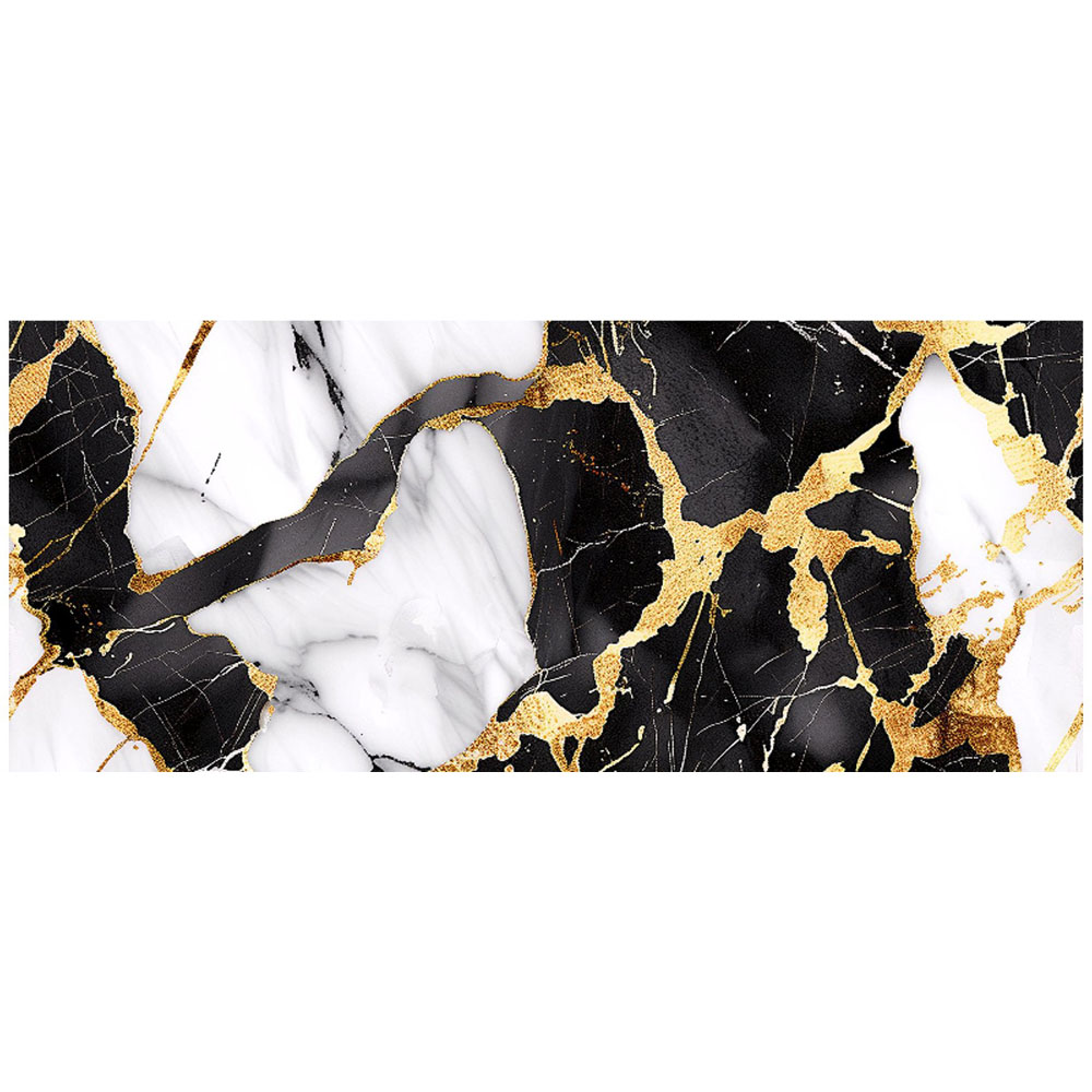 Warren Reed Designer Gold and Black Marble Effect Bathroom Splashback 25 x 60cm Image 2