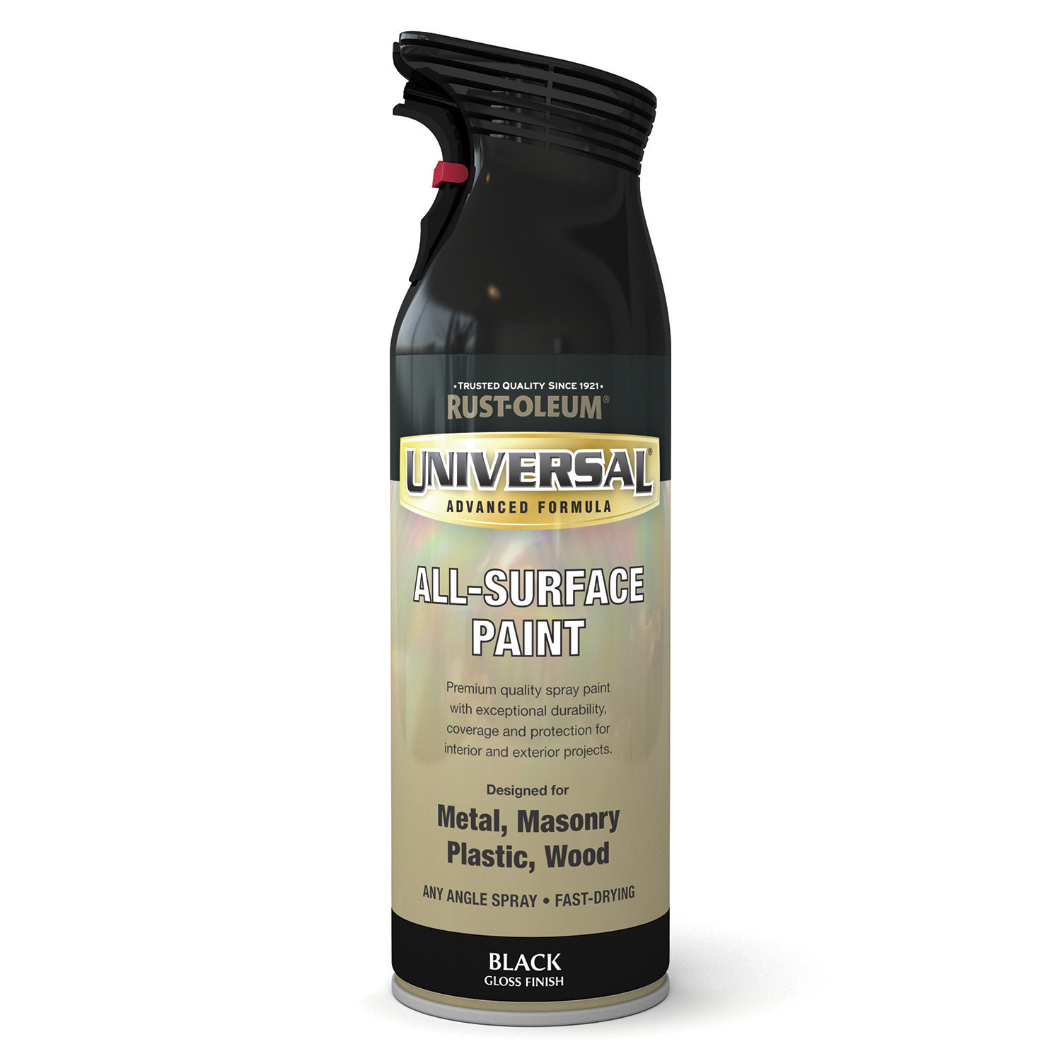 Rust-Oleum Universal Black Gloss All Surface Spray Paint 400ml Image