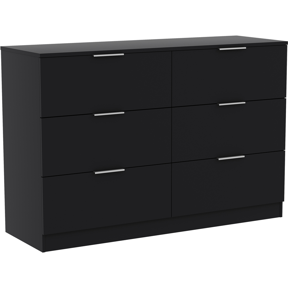 VIDA DESIGNS Trega 6 Drawer Black Chest of Drawers Image 2