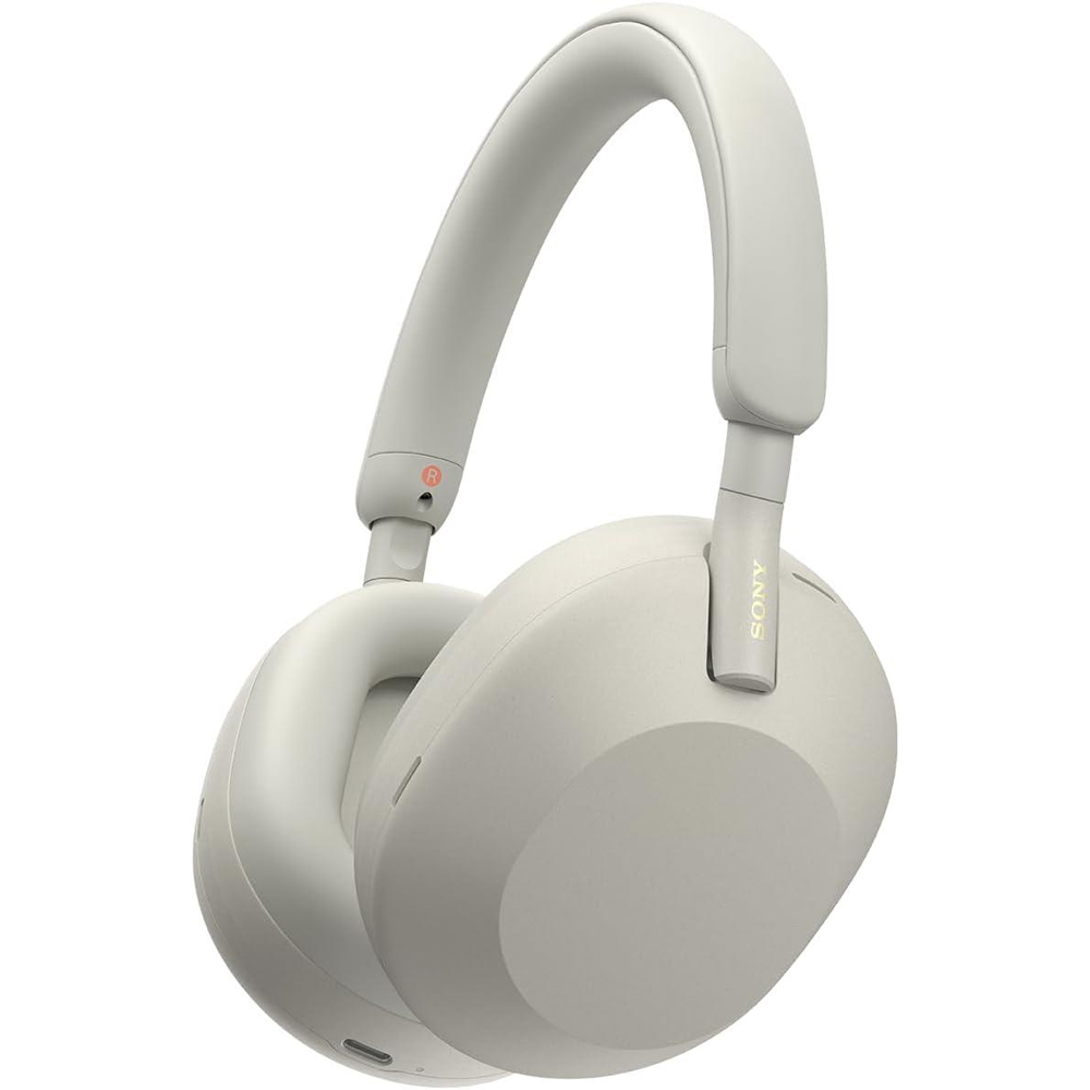 Sony WH-1000XM5 Silver Noise Cancelling Wireless Over Ear Headphones Image 2