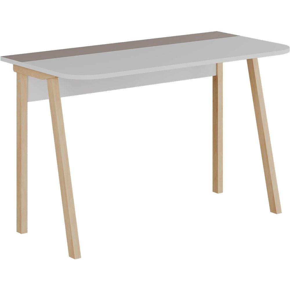 Decortie Luton Computer Desk White and Mocha Grey Image 2