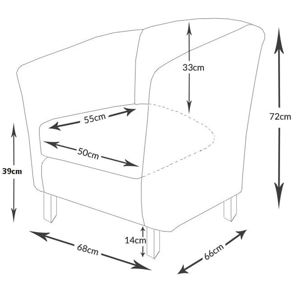 wilko Grey Velvet Fabric Tub Arm Chair Image 6