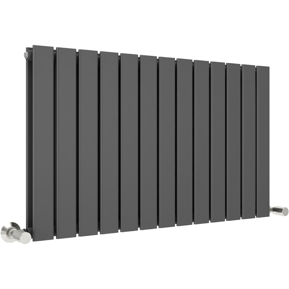 Anthracite 5996 BTU Double Flat Panel Vertical Column Radiator 600 x 884mm Image 1