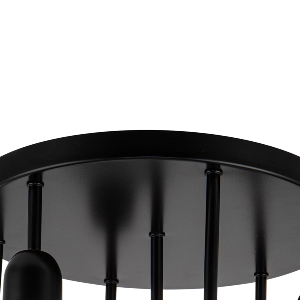 Cosylyte 7 Light Matt Black Opal Glass Ceiling Light Image 5