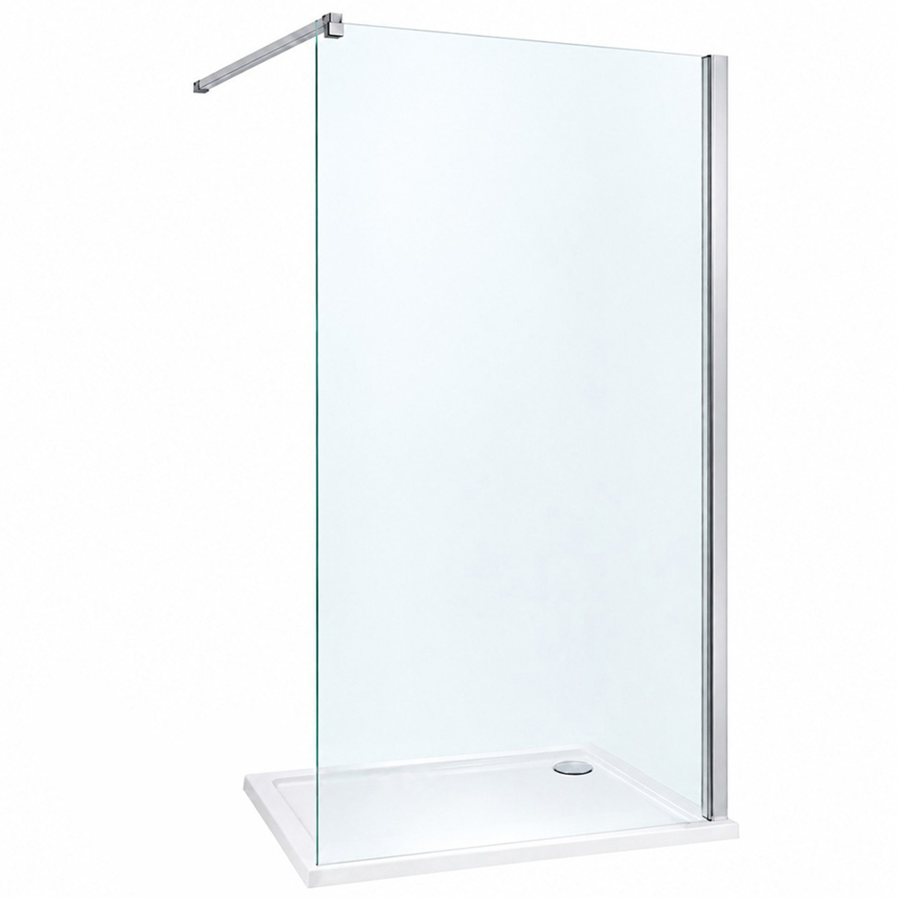 Stech Homes Walk-in Shower Screen with Shower Tray 1000 x 1900mm Image 1