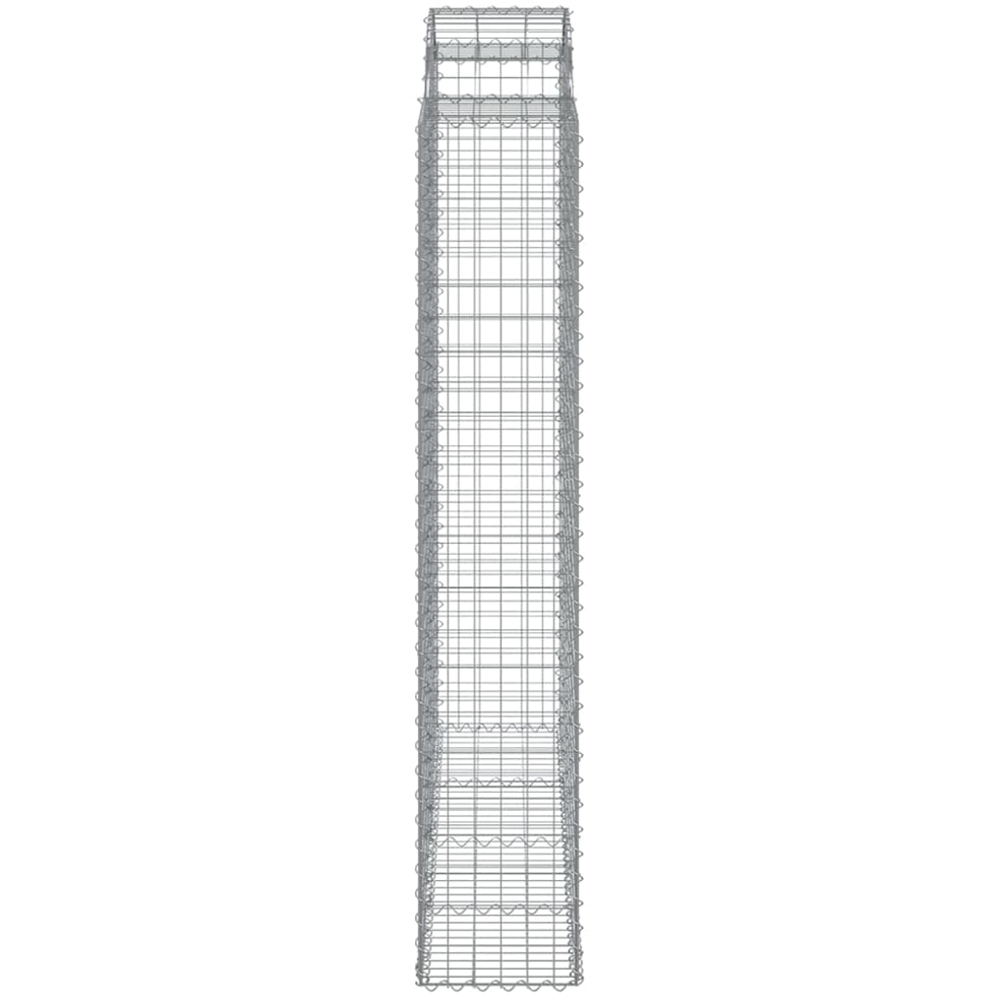 vidaXL Silver Galvanised Iron Arched Gabion Basket 200 x 50 x 220/240cm 5 Pack Image 3