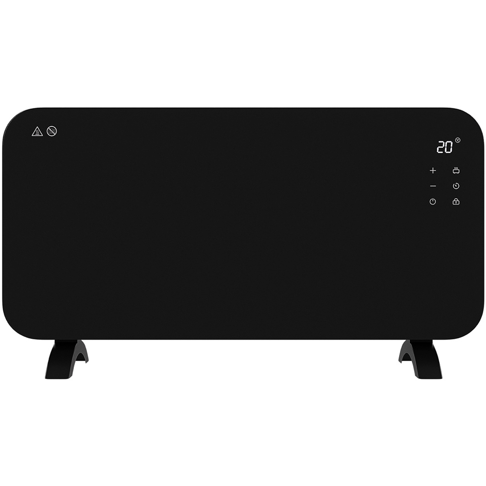 TCP Smart Midnight Black Glass Panel Heater with Energy Monitoring 2000W Image 1