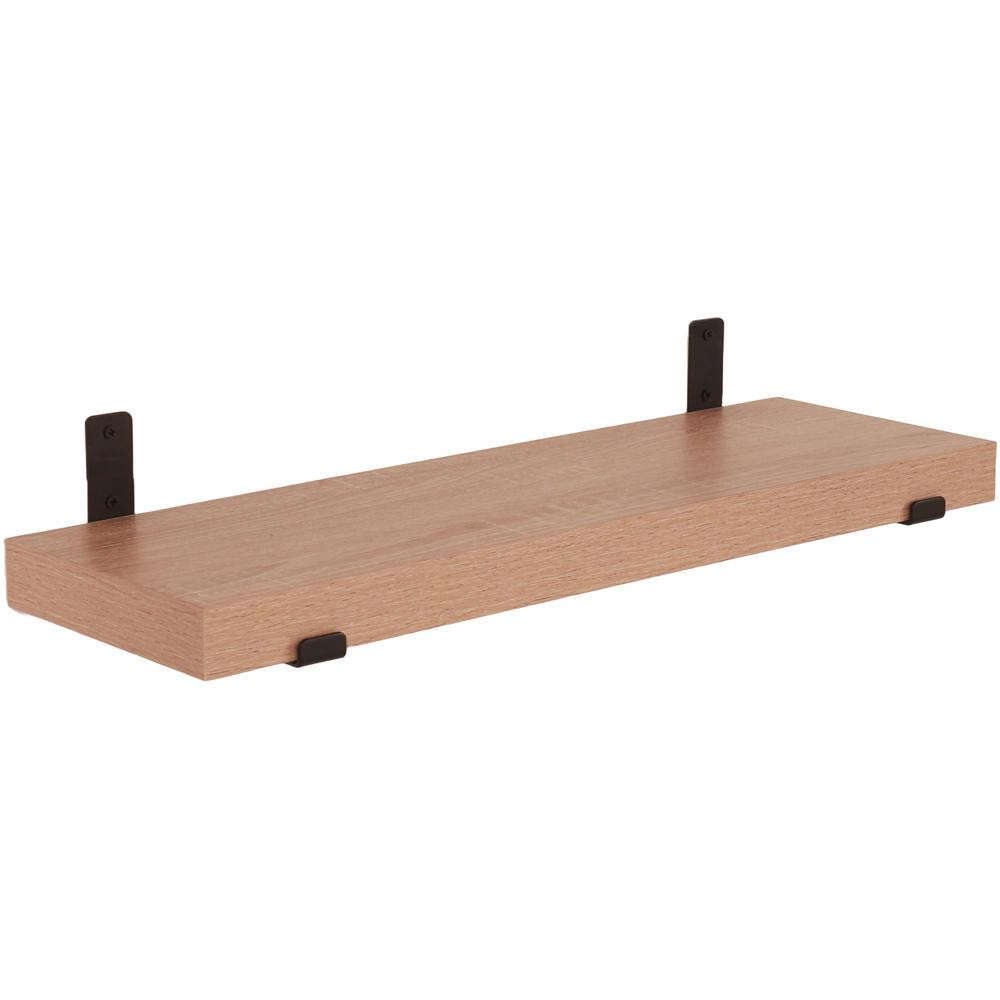 Core Products Jackson Oak Effect Chunky Shelf with Sit On Brackets 80cm Image 1