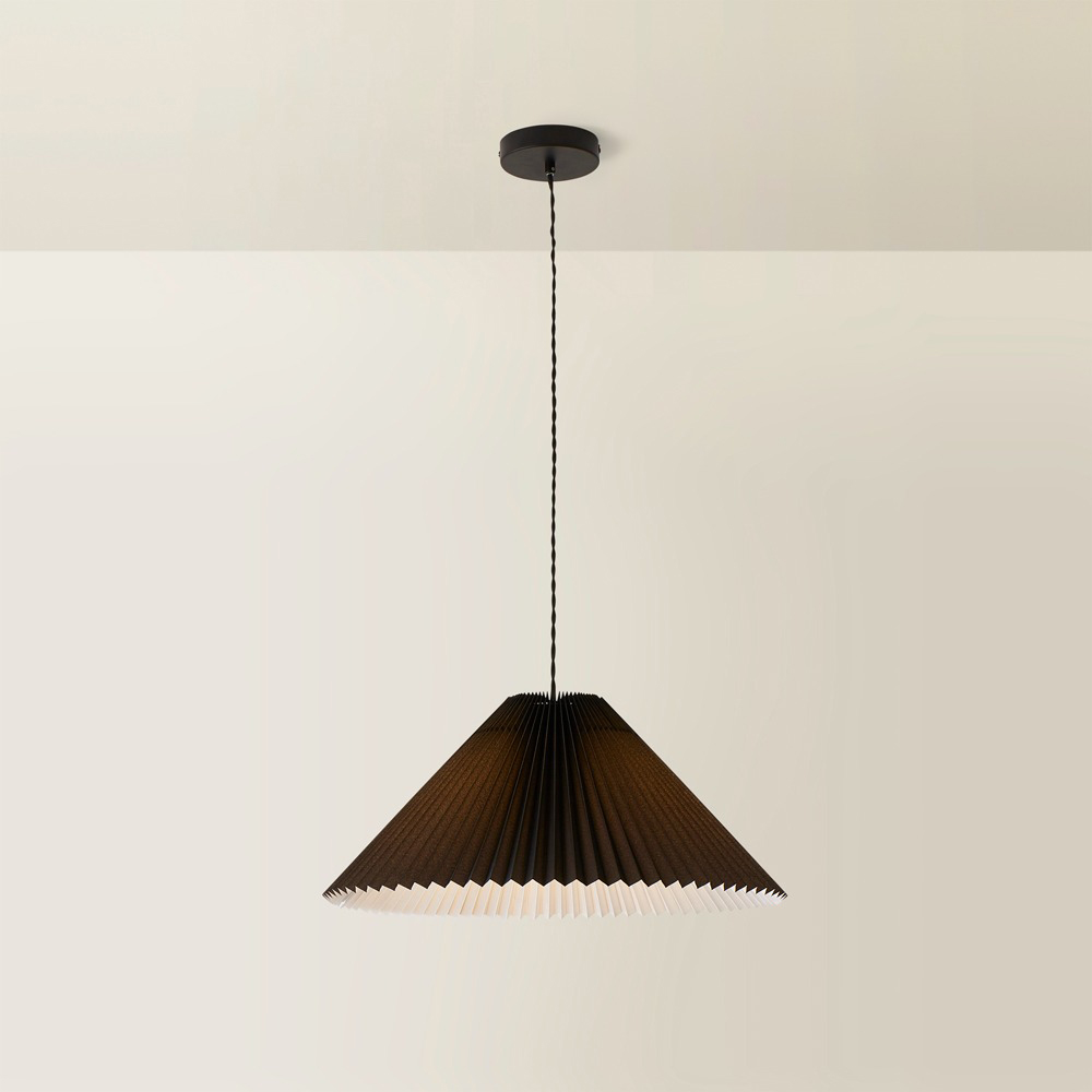ValueLights Akira Black Pleated Shade LED Pendant Light Image 5