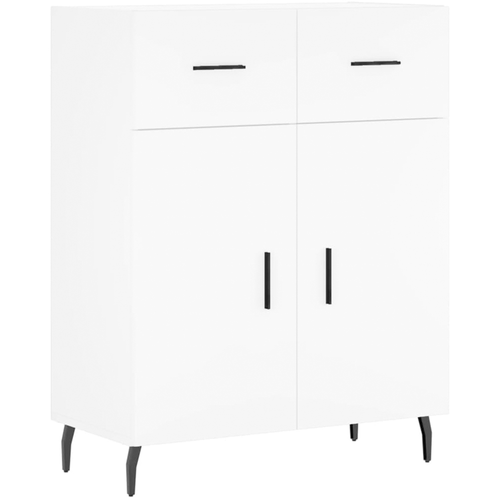vidaXL 2 Door 2 Drawer White Sideboard Image 2
