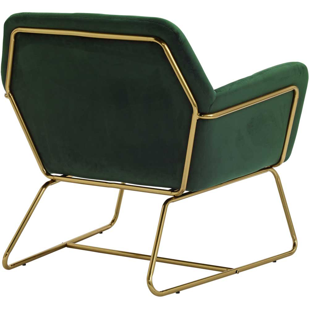 Charles Green and Gold Velvet Armchair Image 5