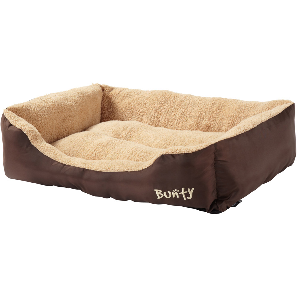 Bunty Extra Large Brown Square Deluxe Pet Bed Image 1