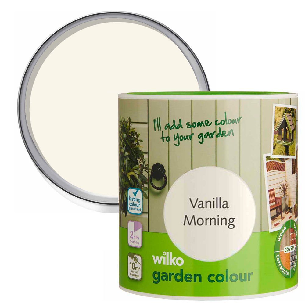 Wilko Garden Colour Vanilla Morning Wood Paint 1L Image 1