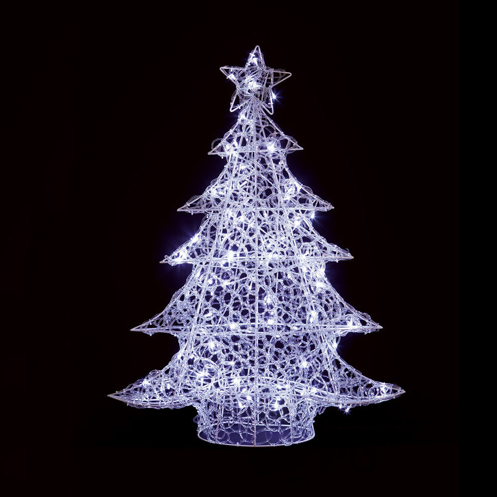 Premier Lit Soft Acrylic Christmas Tree Twinkling White LED Light 1m Image 2