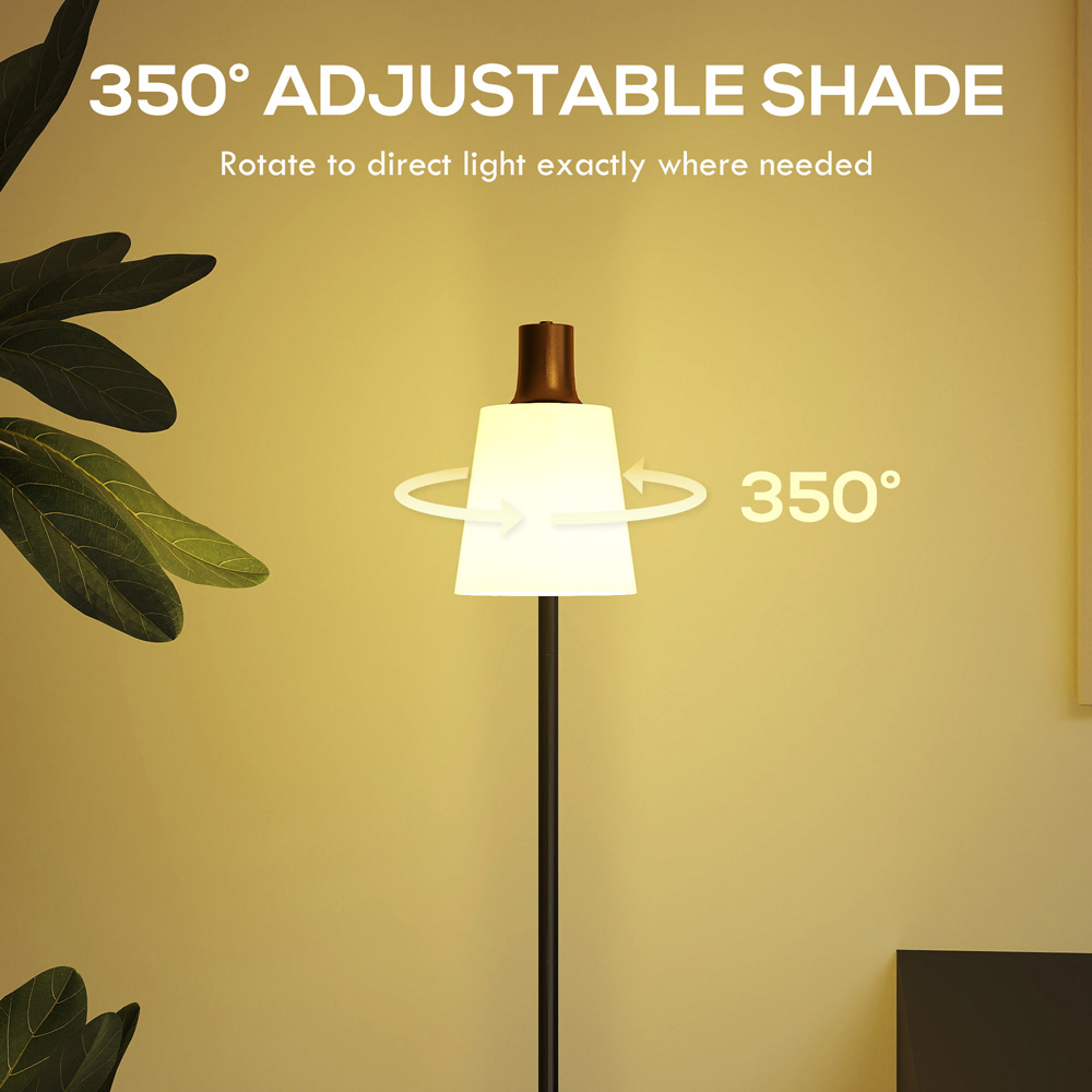 Portland Rotatable Head LED Black Floor Lamp Image 7