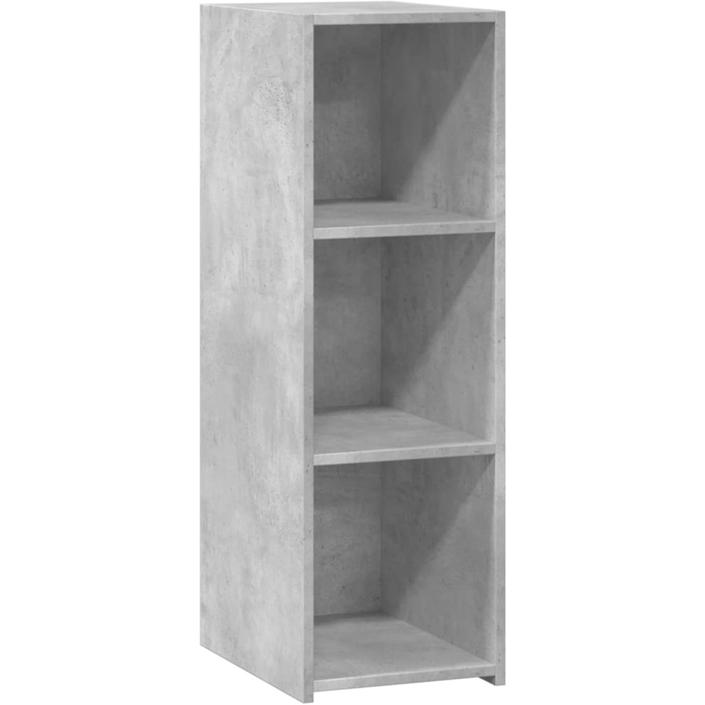 vidaXL 3 Shelf Concrete Grey Wooden Sideboard Image 2