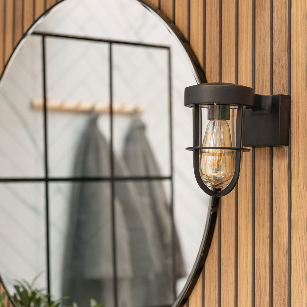 ValueLights Fanar Black Outdoor Wall Light Image 3