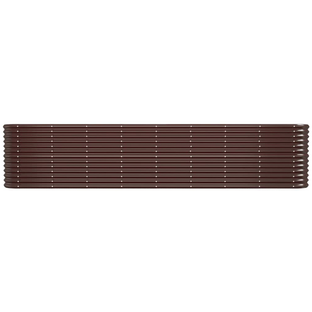 vidaXL Brown Galvanised Steel Raised Garden Bed 68 x 40 x 332cm Image 2