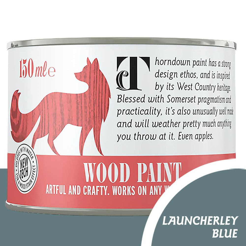 Thorndown Launcherley Blue Satin Wood Paint 150ml Image 3