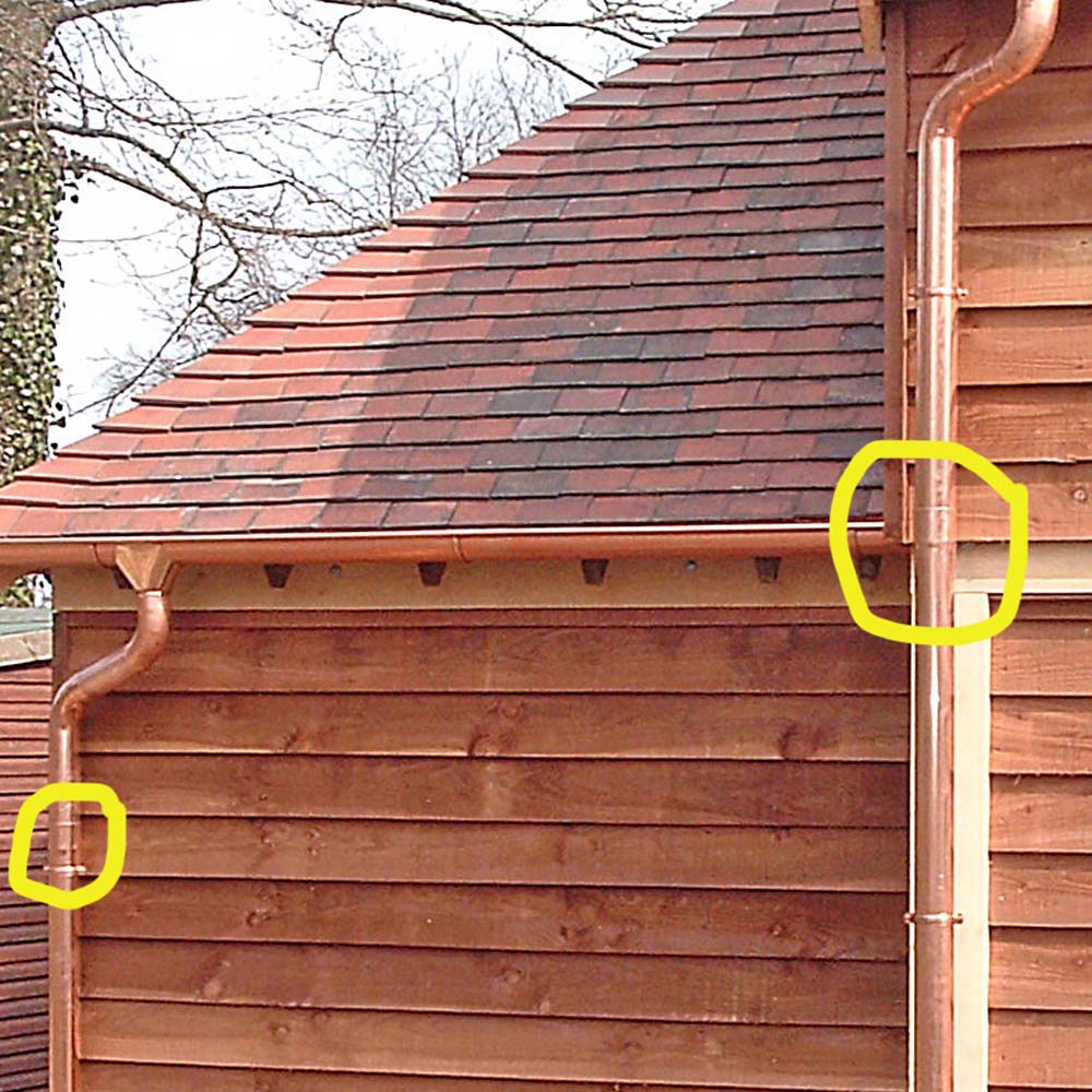 Metal Gutta Copper Downpipe Connector Image 2