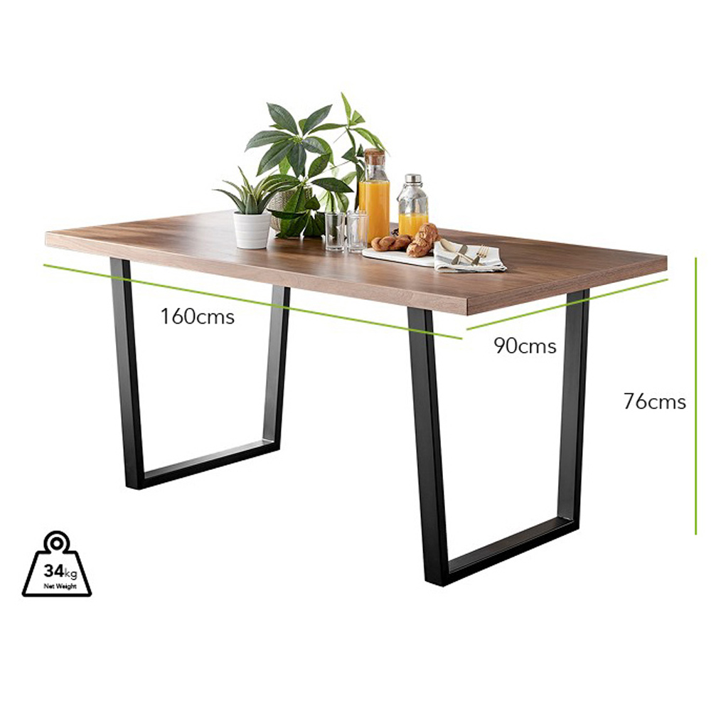 Furniturebox Solo Valera 6 Seater Dining Set Black Image 9