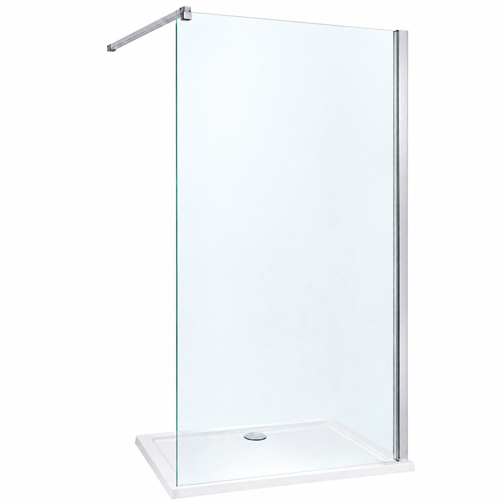 Stech Homes Walk-in Shower Screen with Shower Tray 1000 x 1900mm Image 1
