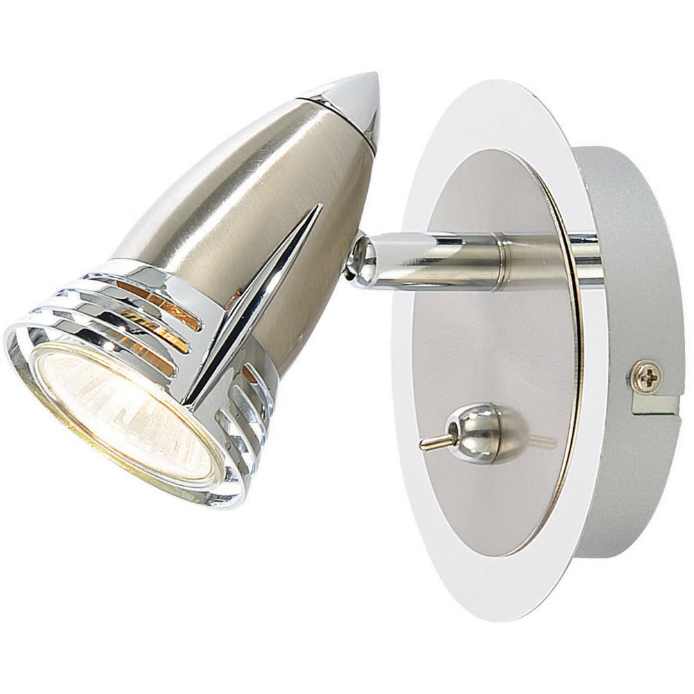 Inlight Ezra Satin Nickel and Chrome Single Spot Light Image 2