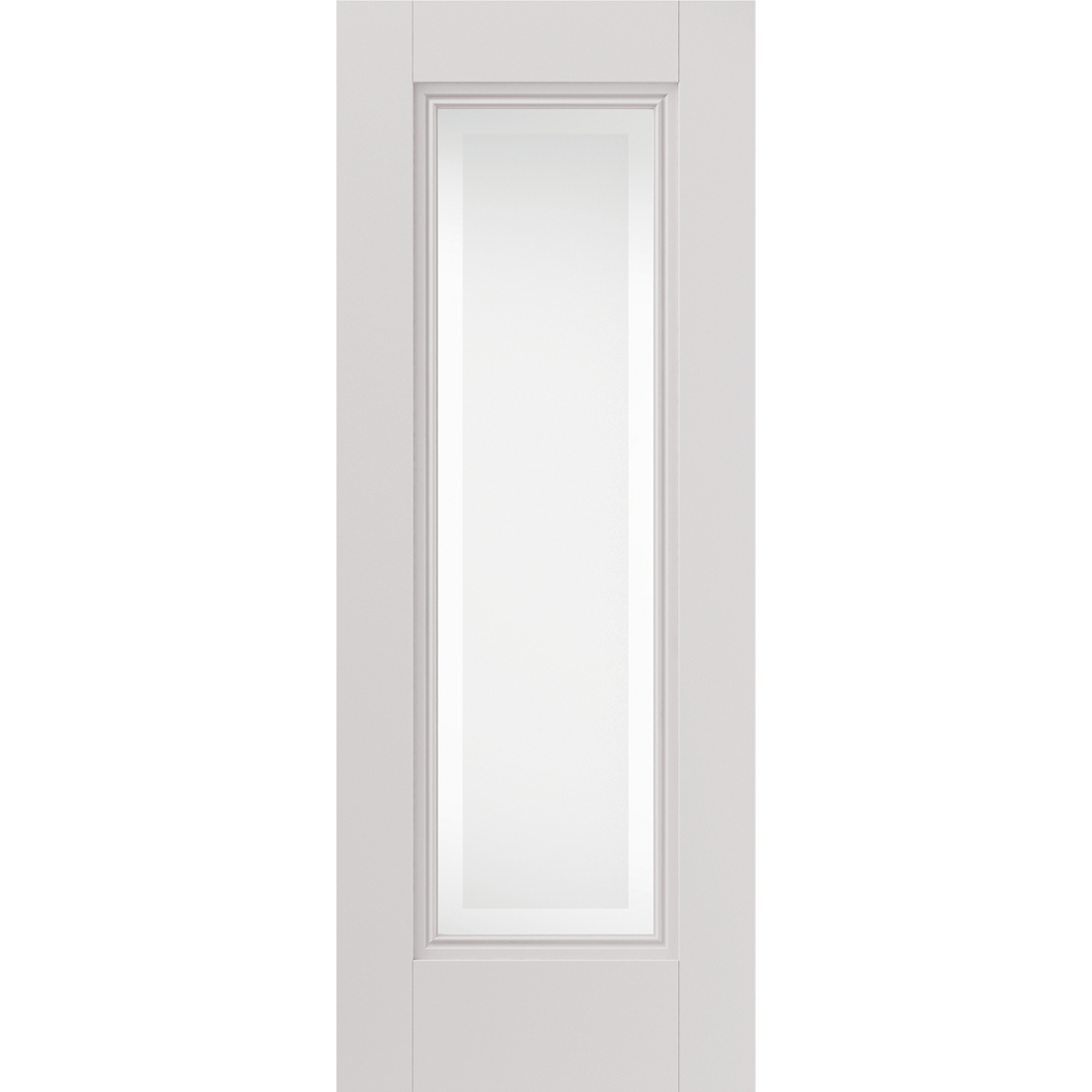 JB Kind Belton White Primed Etched Glazed Internal Door 1981 x 686mm Image 1