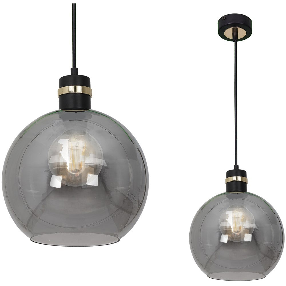 Milagro Omega Black Pendant Lamp 230V Image 2