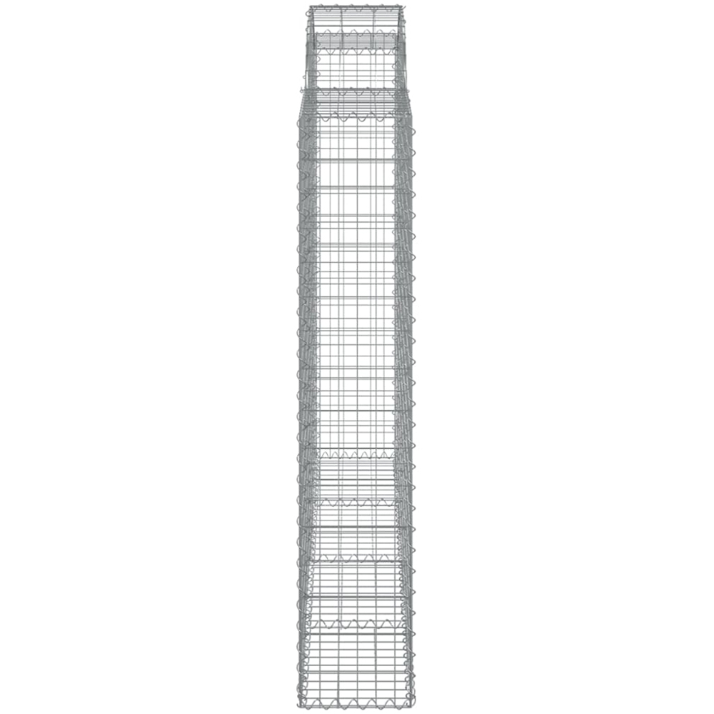 vidaXL Silver Galvanised Iron Gabion Basket 200 x 30 x 160/180cm 5 Pack Image 3