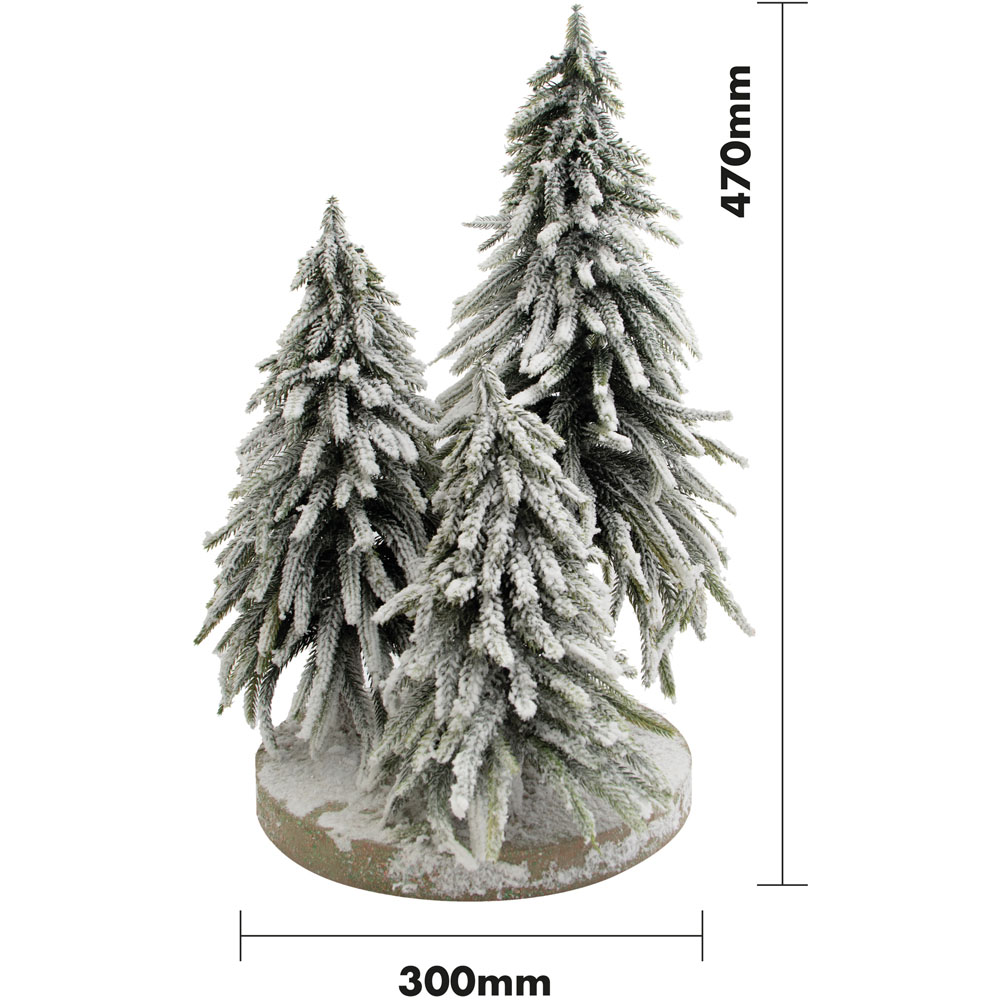St Helens 47cm Snow Topped Mini Christmas Tree Display Image 7