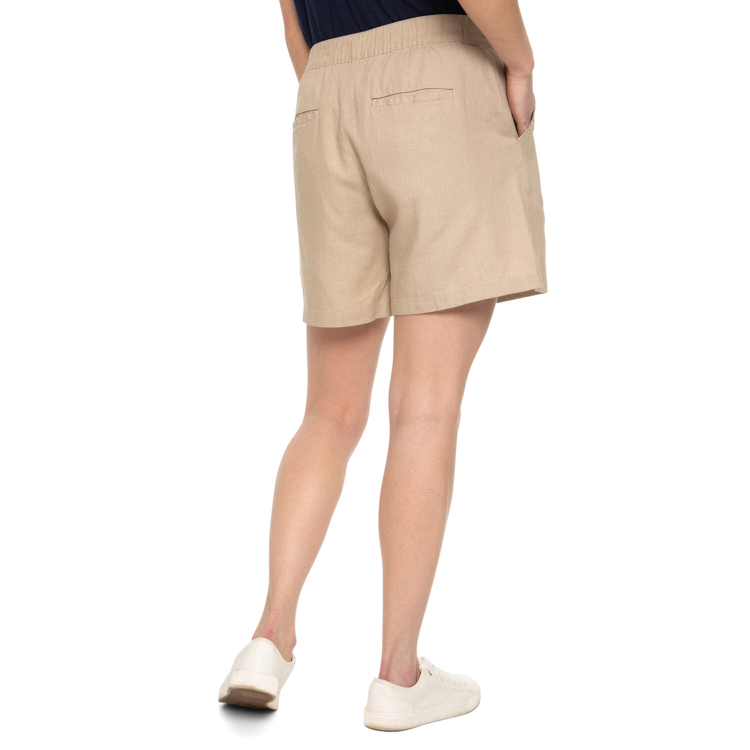 Belinda Women's Linen Shorts - Stone / 12 Image 3