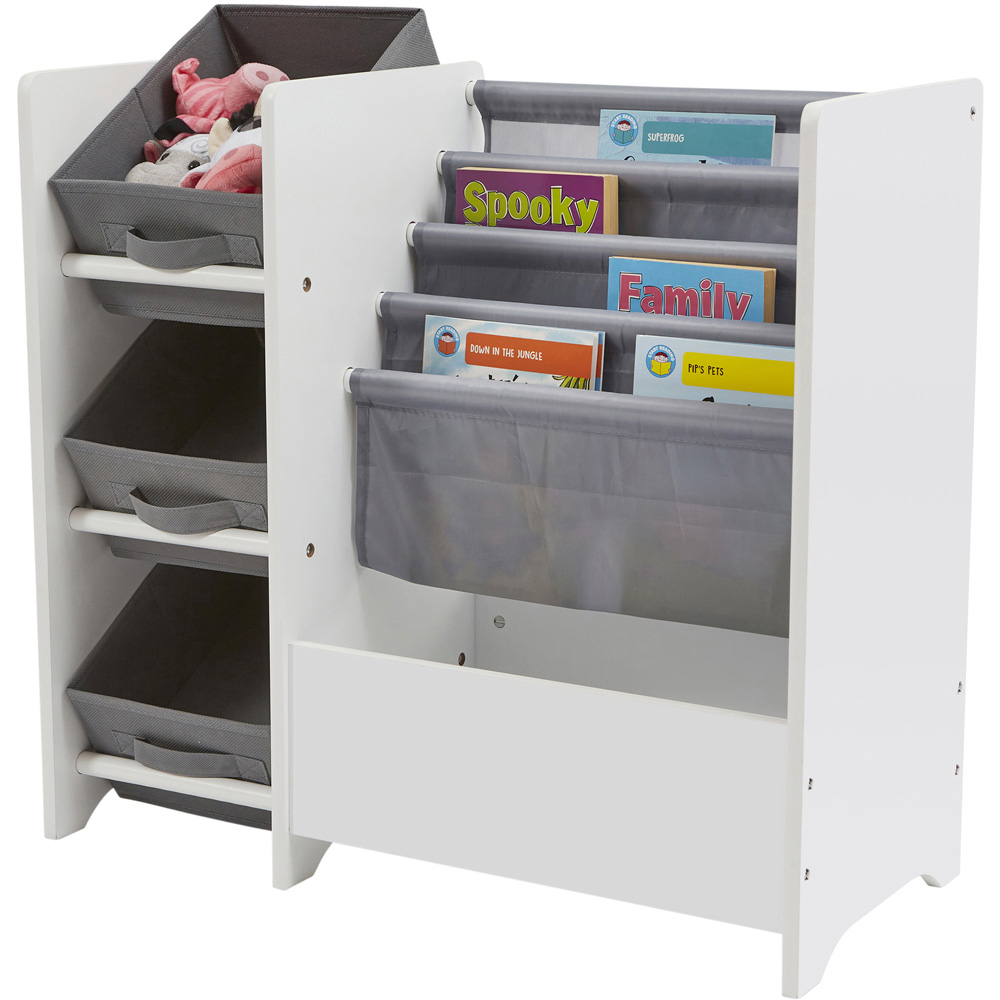 Liberty House Toys Kids White Book Display with Storage Image 4