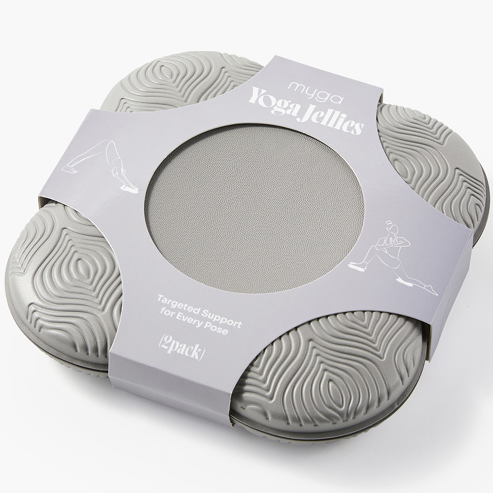 Myga Grey Silicone Yoga Jelly Pad 2 Pack Image 3