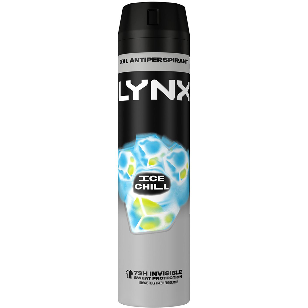 Lynx Ice Chill Iced Mint and Lemon 72H Protection Anti-Perspirant Deodorant Spray 250ml 18 Pack Image 2